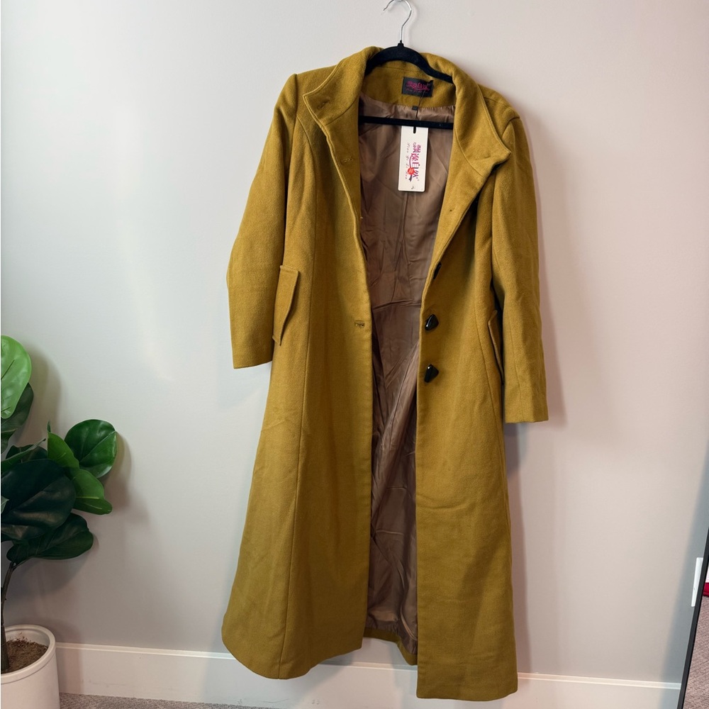 Elegant Olive Trench Coat